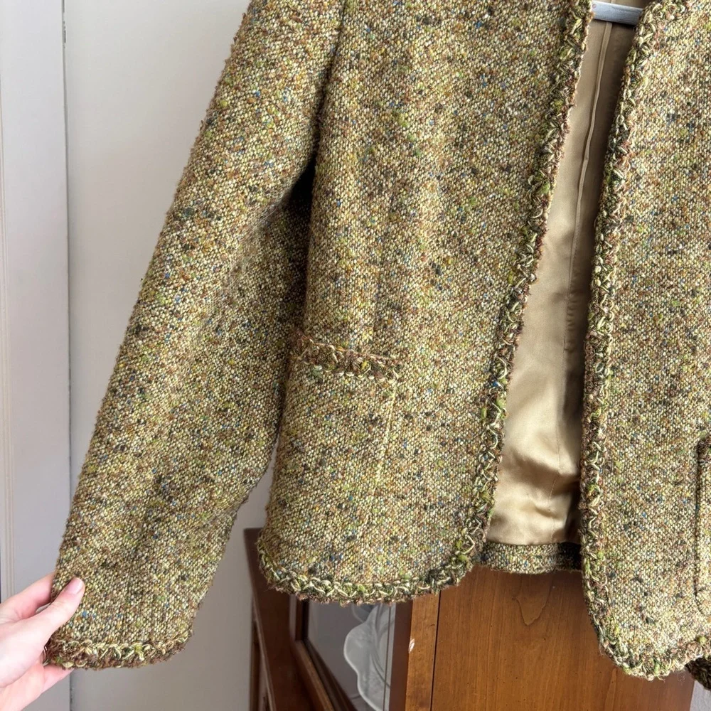 J. Crew Fall 2005 Green Wool Blend Blazer / Lady Jacket
